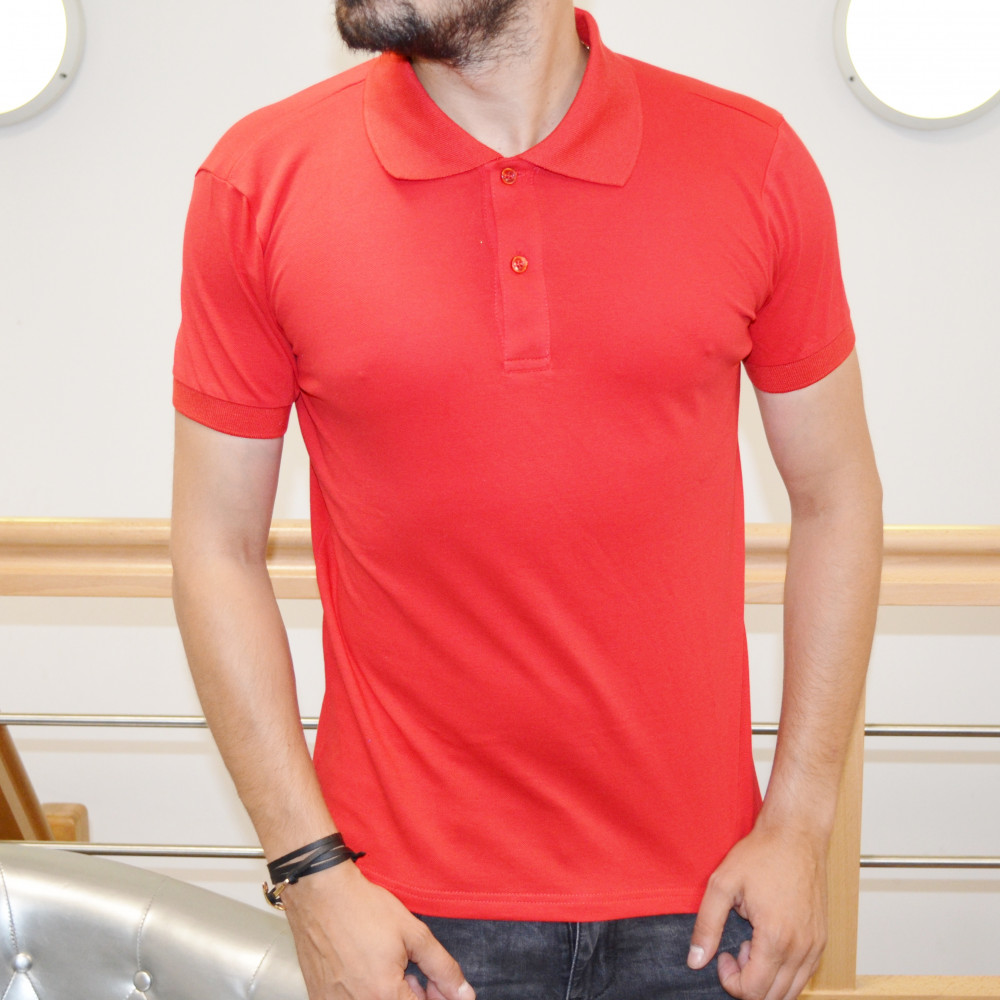 Polo homme rouge