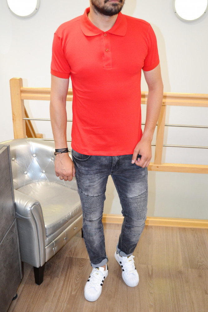 Polo homme rouge