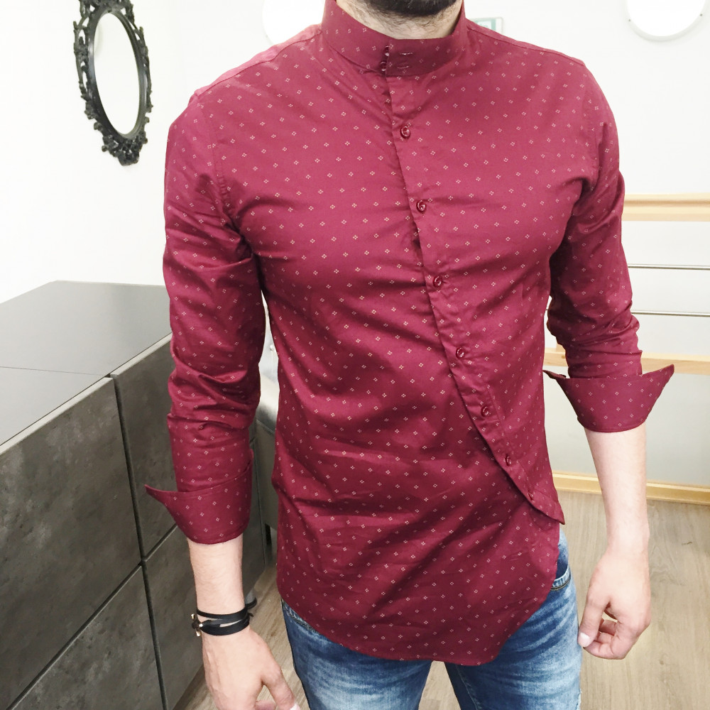 Chemise homme rouge