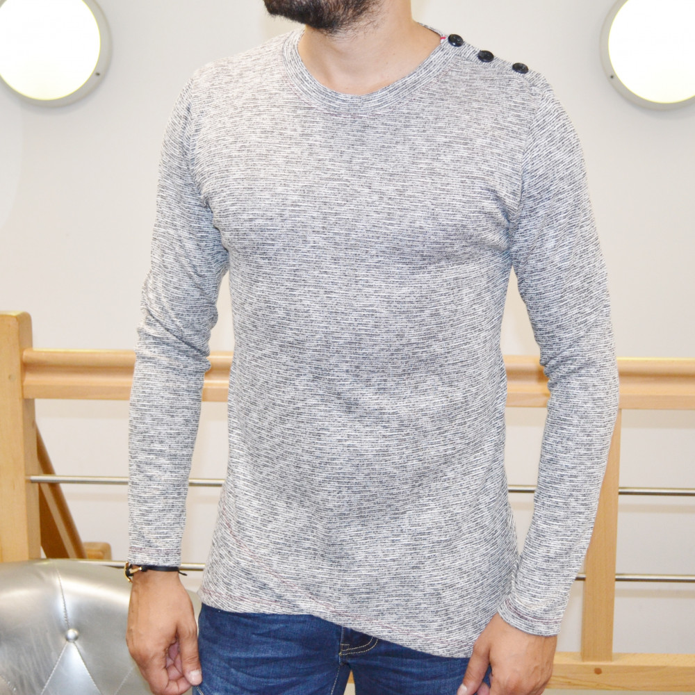 Pull homme asymétrique