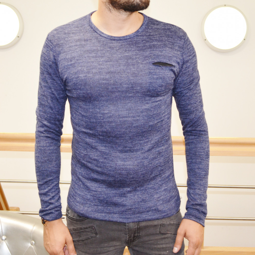 Pull homme bleu