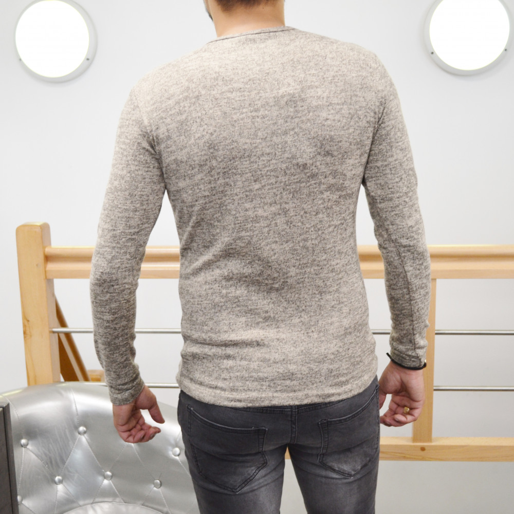 Pull homme beige