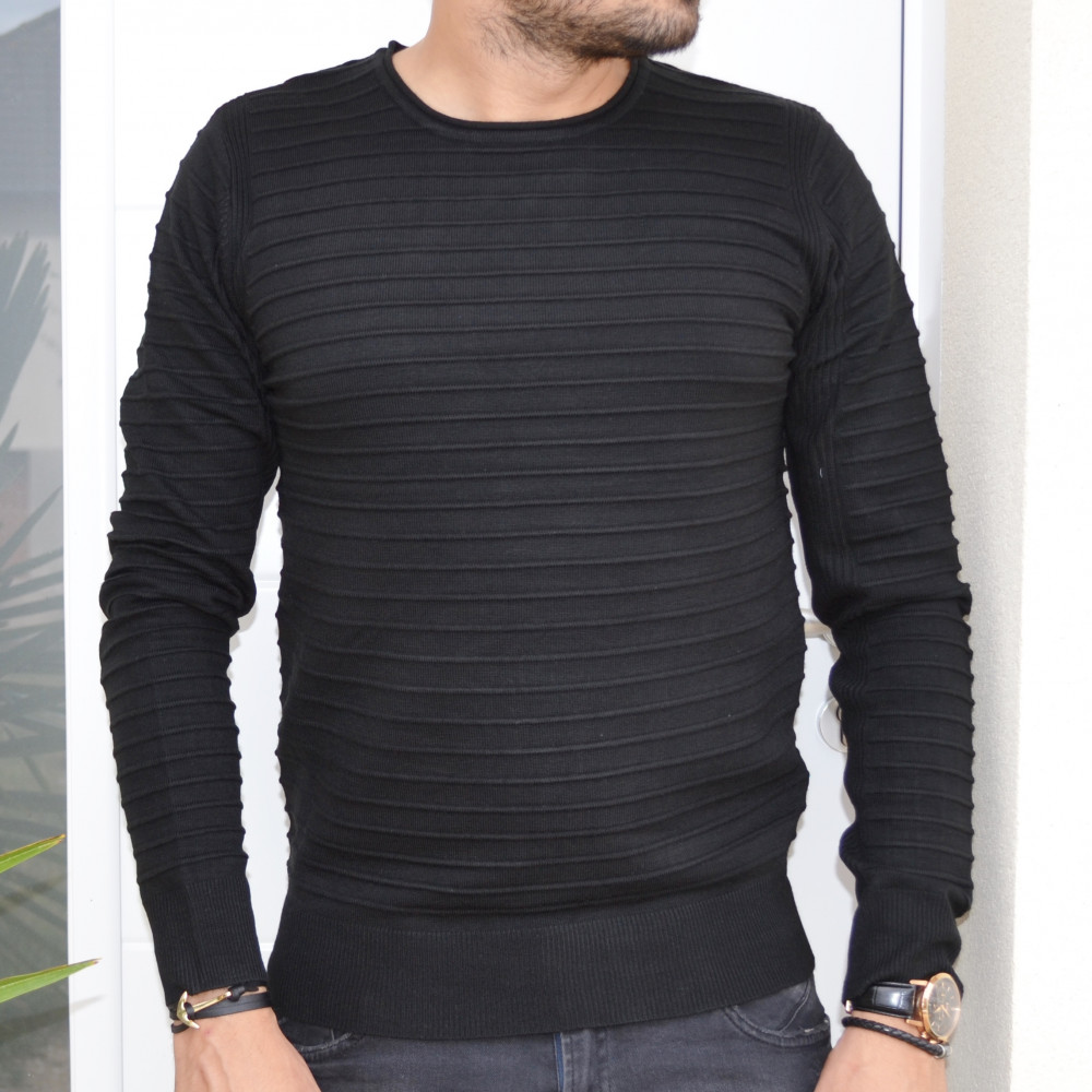 Pull homme noir