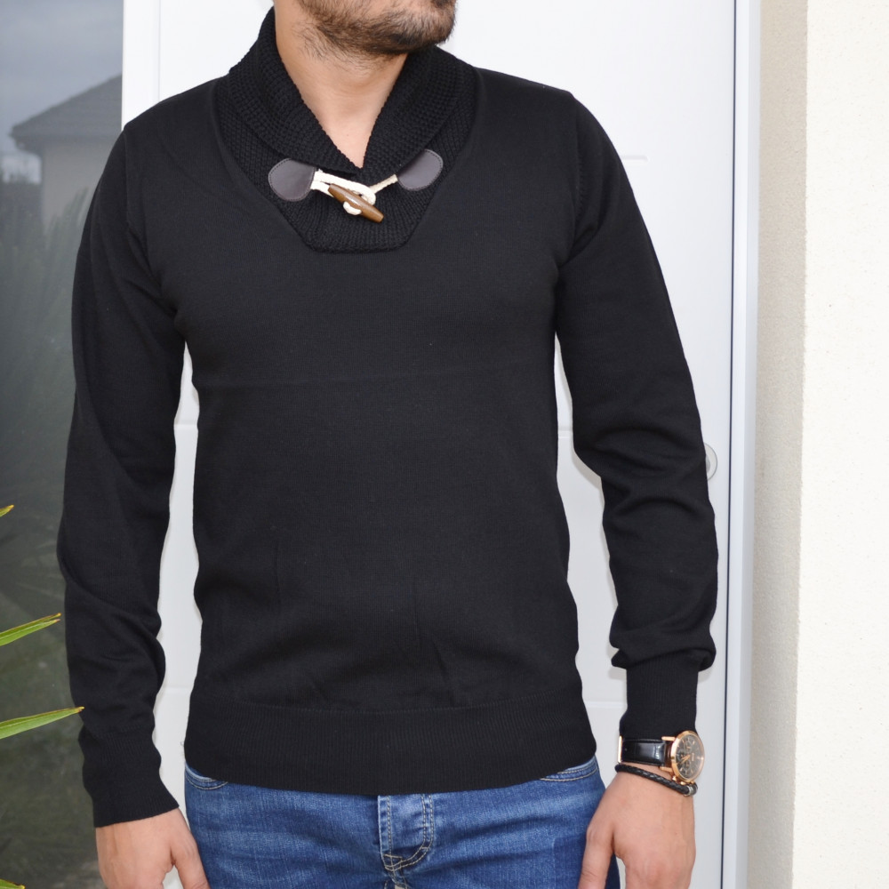 Pull homme noir