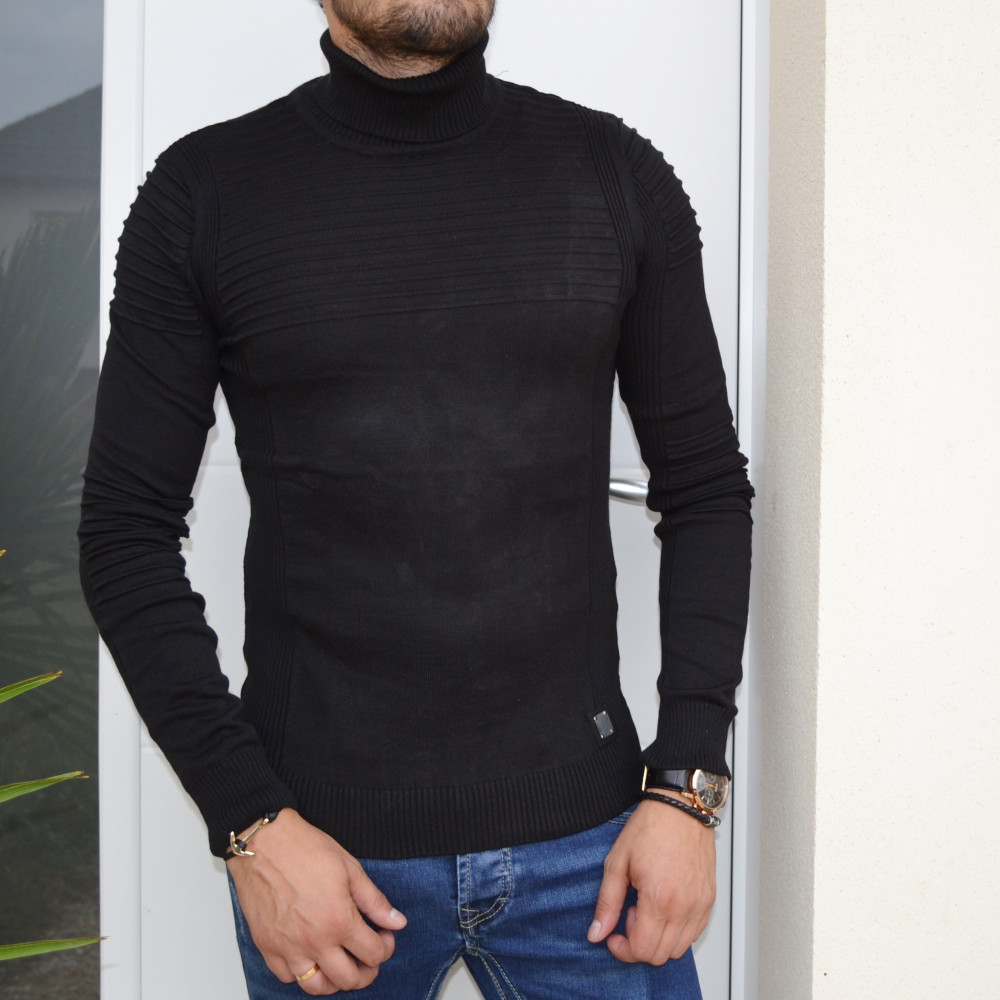 Pull homme noir