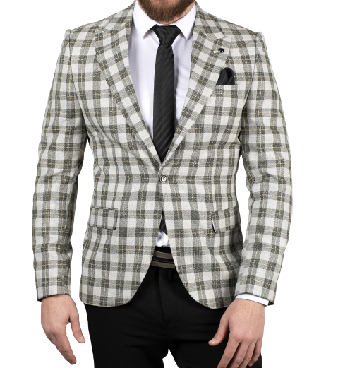 Blazer homme homme à carreaux vert