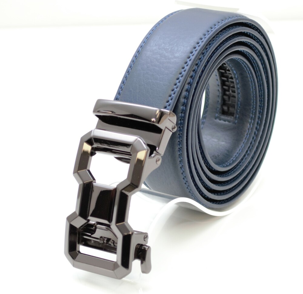 Ceinture homme cuir bleu réglage automatique