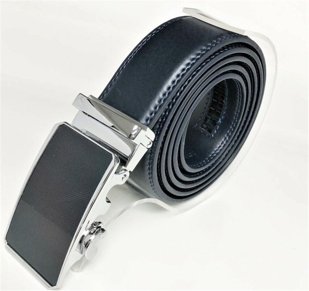 Ceinture homme cuir bleu réglage automatique