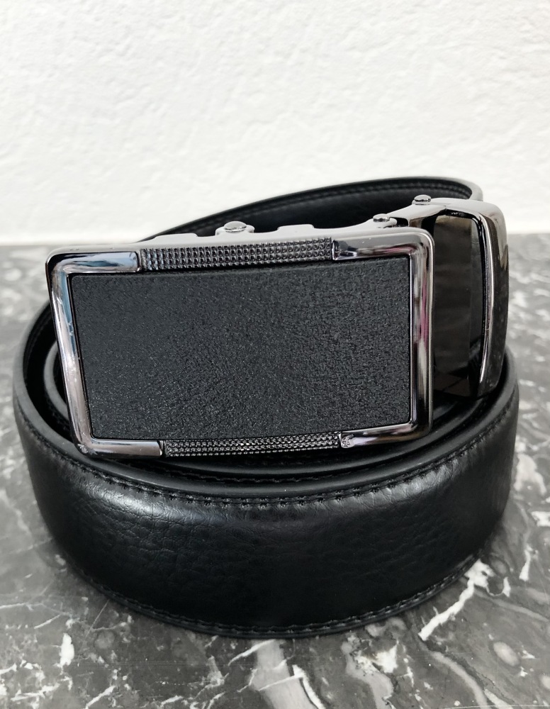 Ceinture homme cuir noir réglage automatique