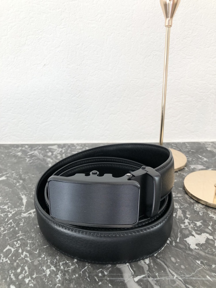 Ceinture homme cuir noir réglage automatique