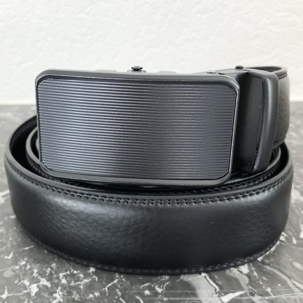 Ceinture homme cuir noir réglage automatique