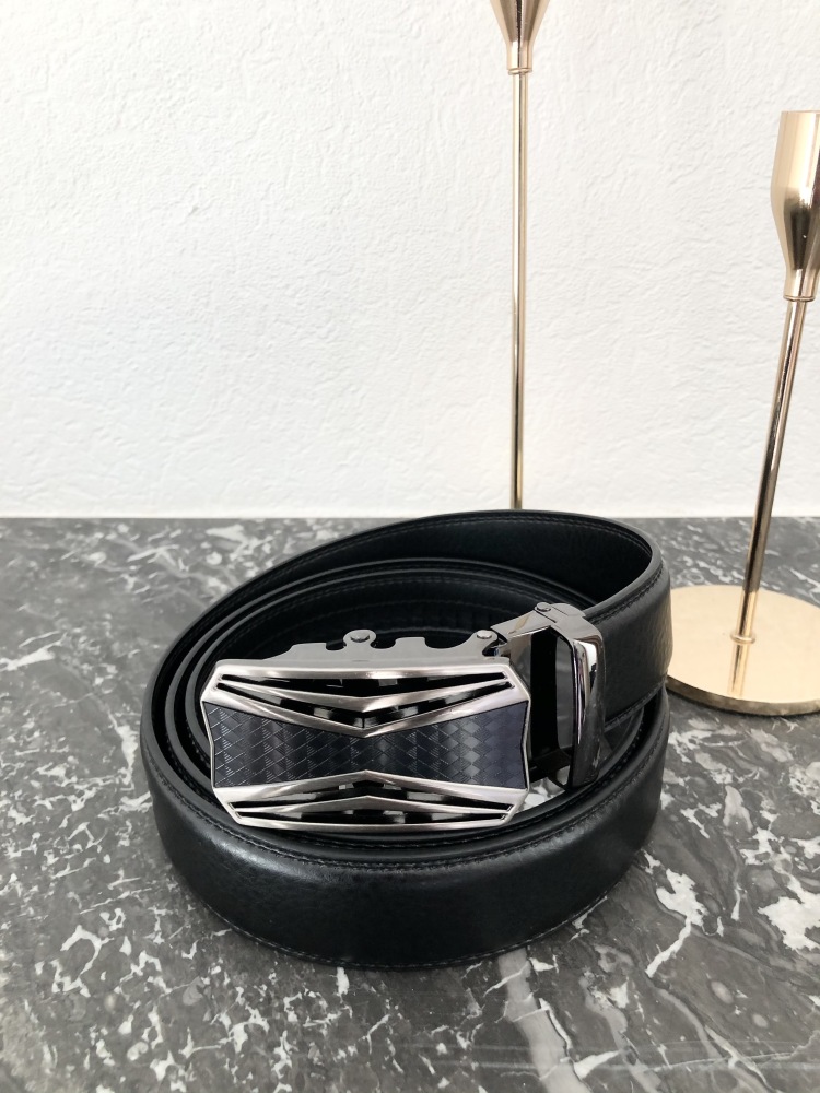 Ceinture homme cuir noir réglage automatique