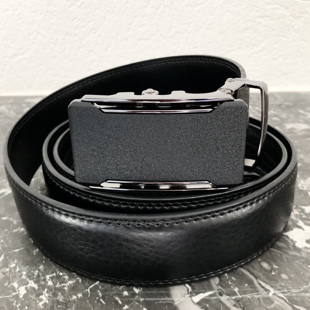 Ceinture homme cuir noir réglage automatique