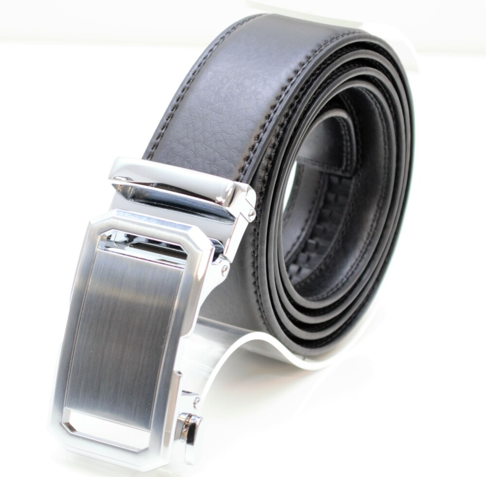 Ceinture homme cuir noir réglage automatique