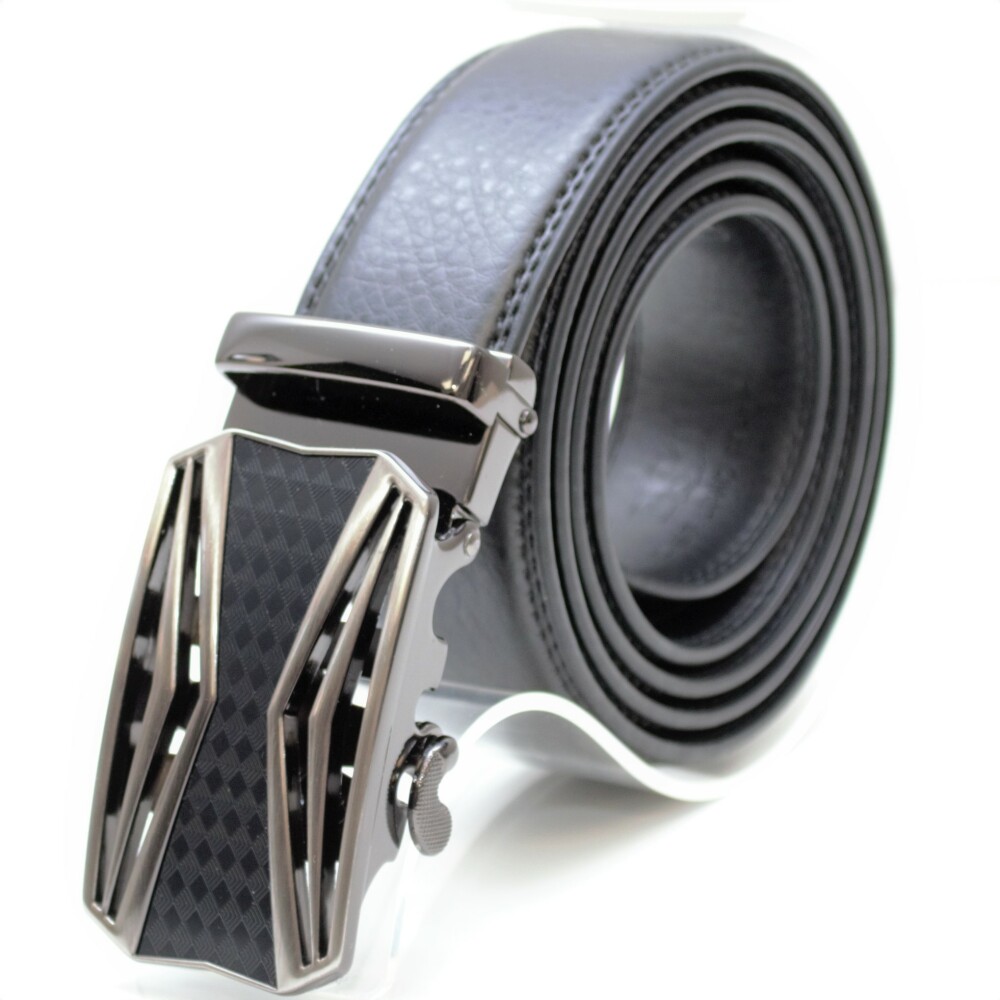 Ceinture homme cuir noir réglage automatique