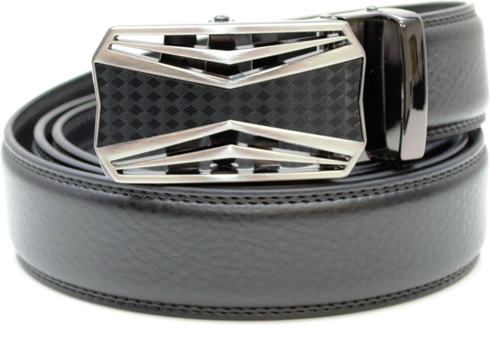 Ceinture homme cuir noir réglage automatique