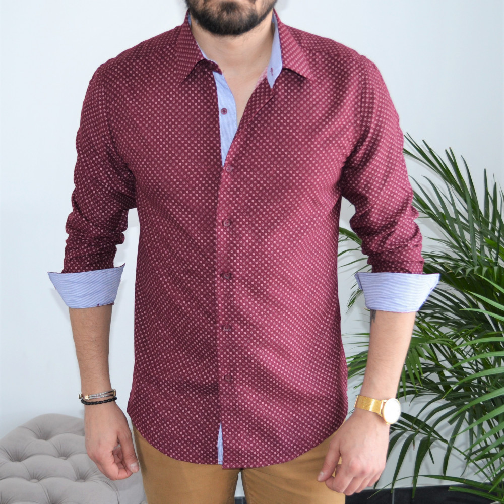 chemise homme bordeaux extra slim