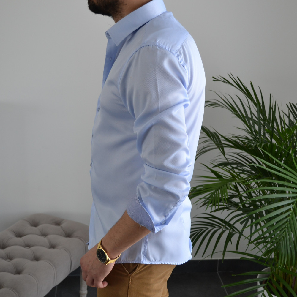 chemise homme bleu ciel