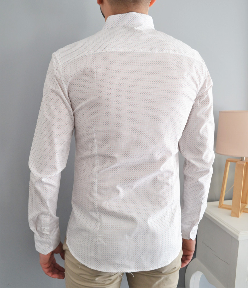 chemise homme blanche asymétrique