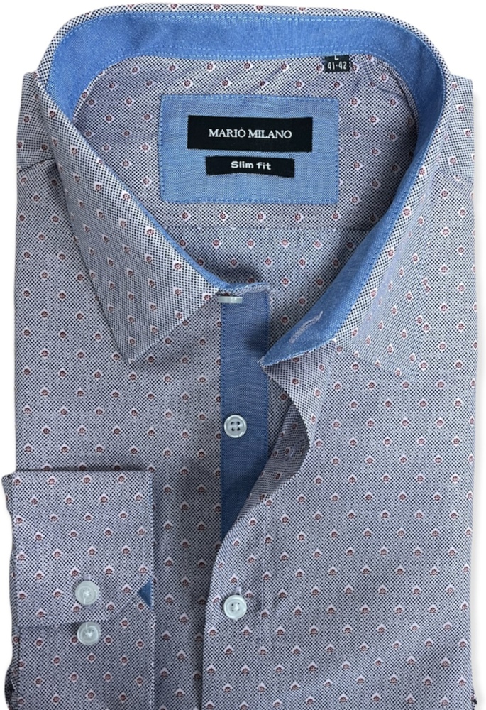 chemise homme bleu ciel petit motif