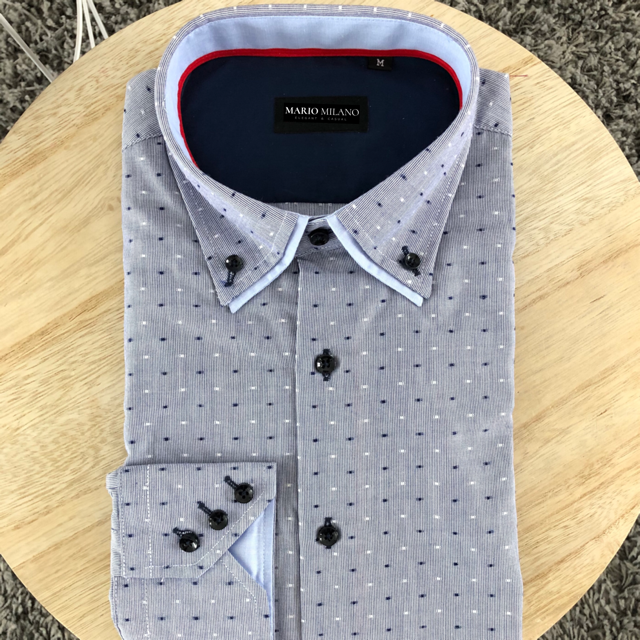 chemise homme slim à petits points