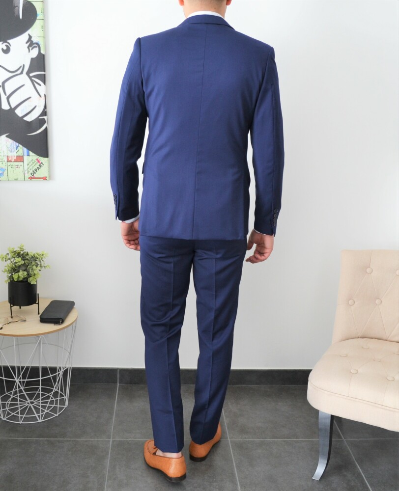 Costume homme bleu roi uni style chic modèle LUCIANO