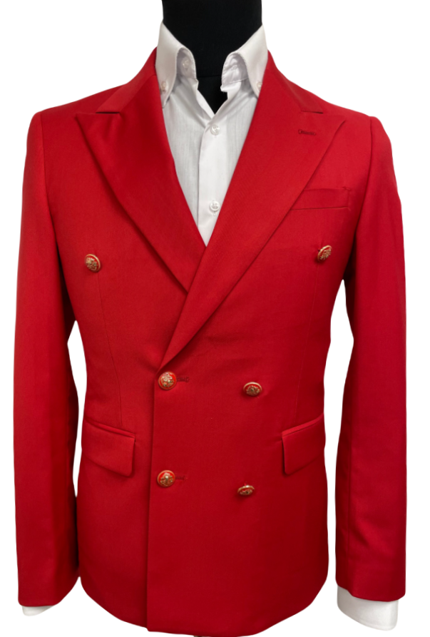 Costume homme croisé rouge