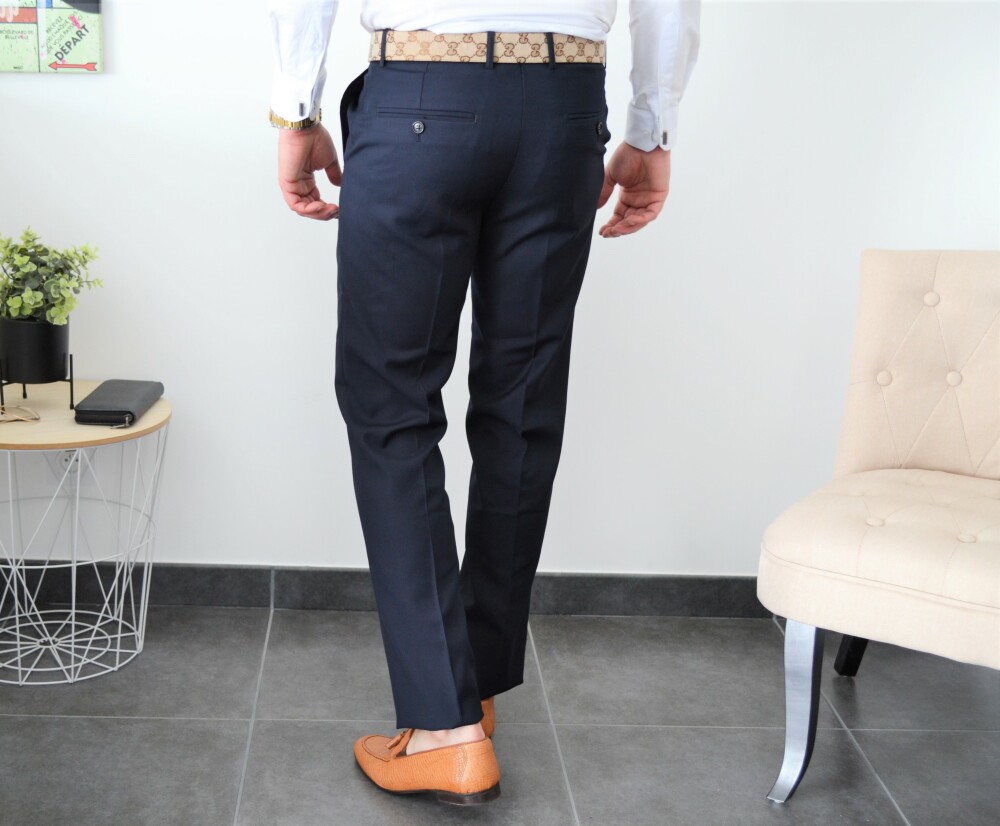 Costume homme croisé bleu slim