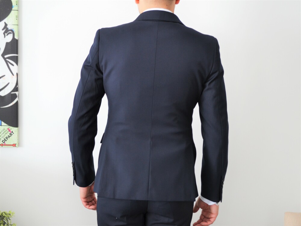 Costume homme croisé bleu slim