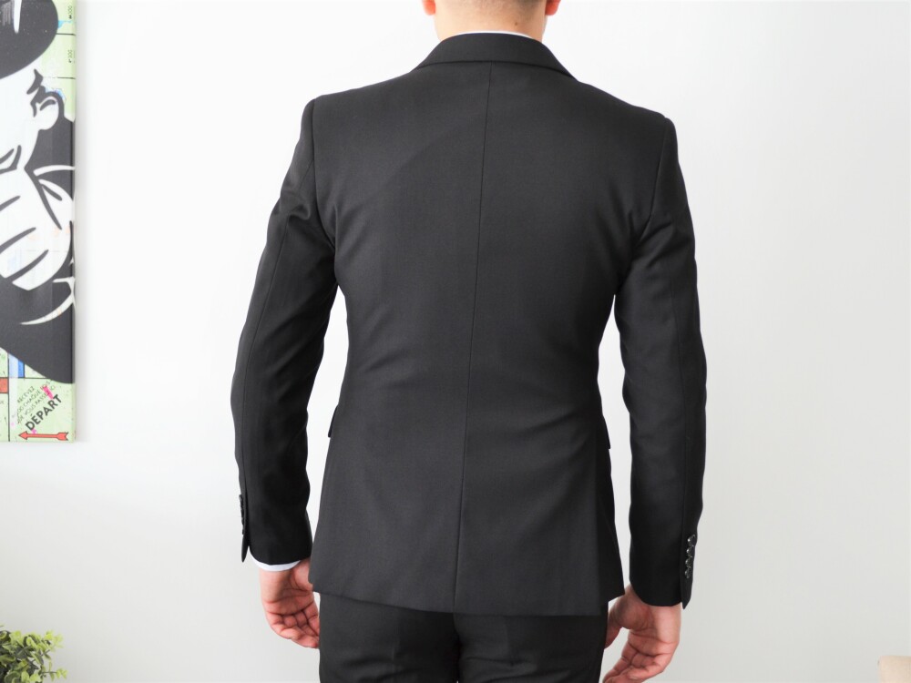 Costume homme croisé noir slim