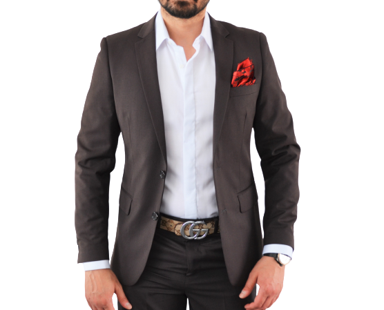 Costume homme marron uni