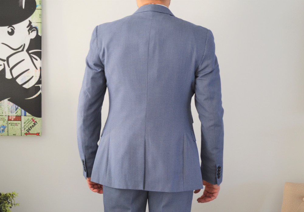 Costume homme slim bleu ciel 3 pièces