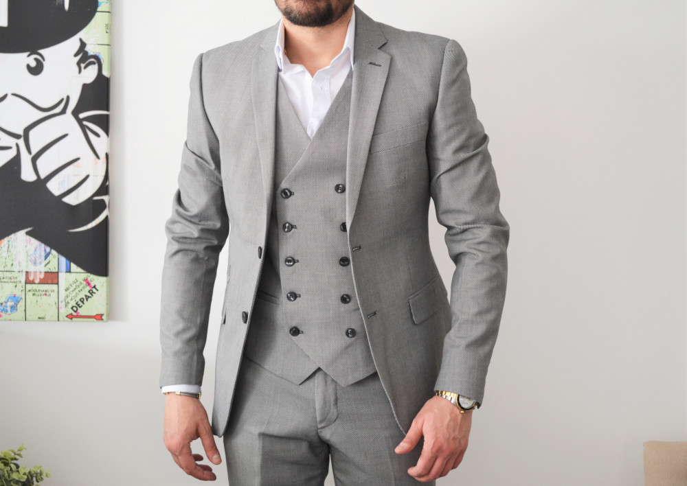 gilet de costume homme gris