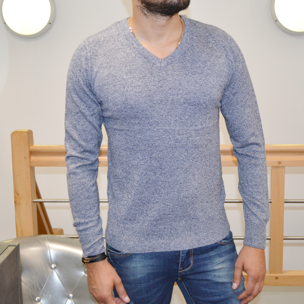 Pull homme bleu