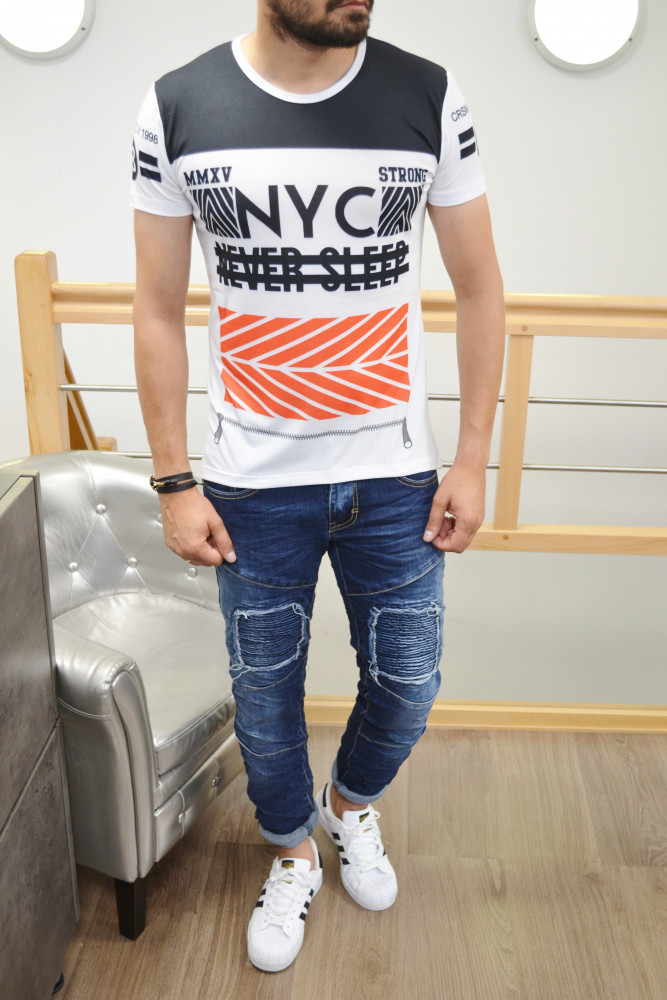 T-shirt homme blanc