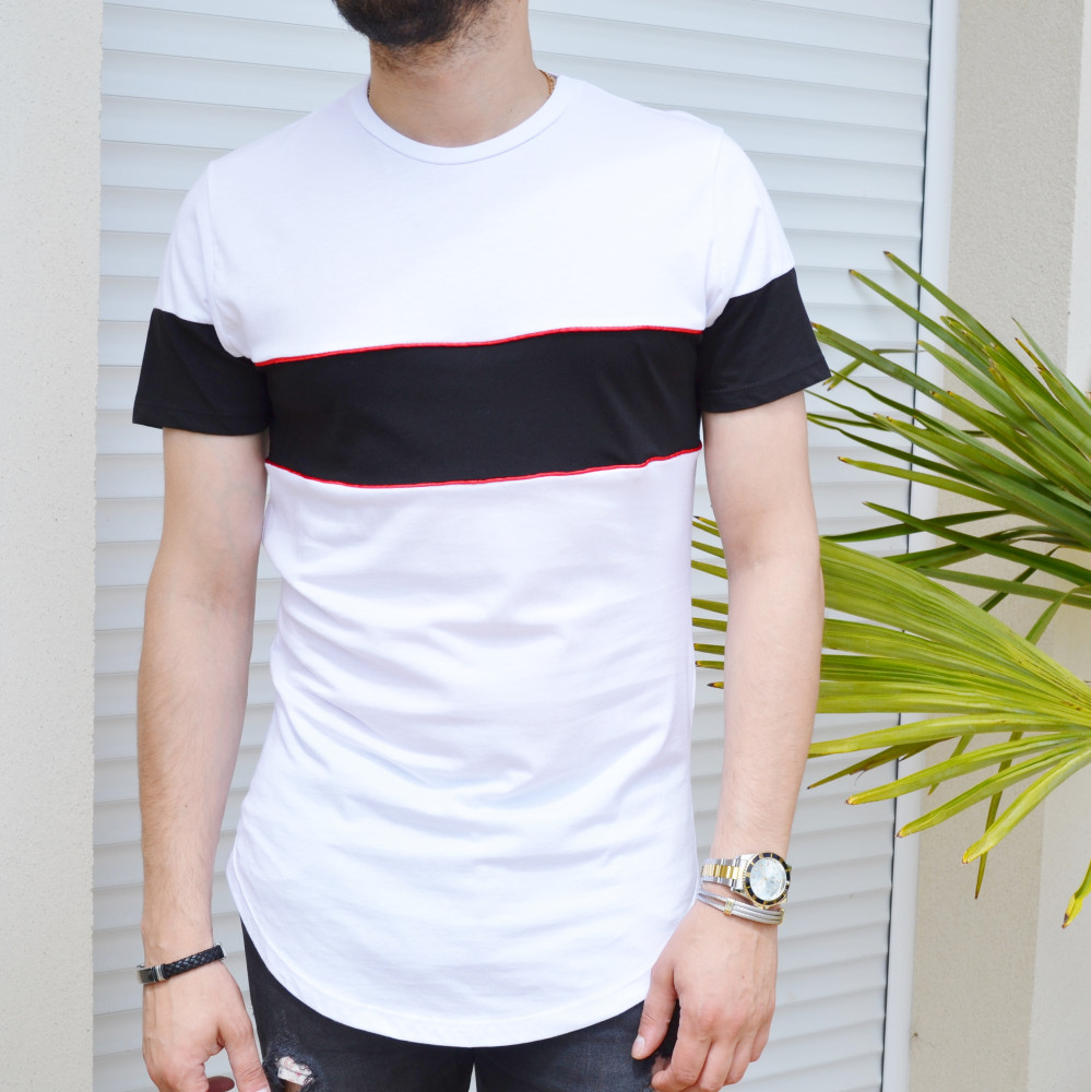 T-shirt blanc et noir oversize