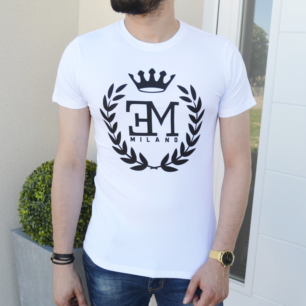 T-shirt italien Emporio Milano grand logo