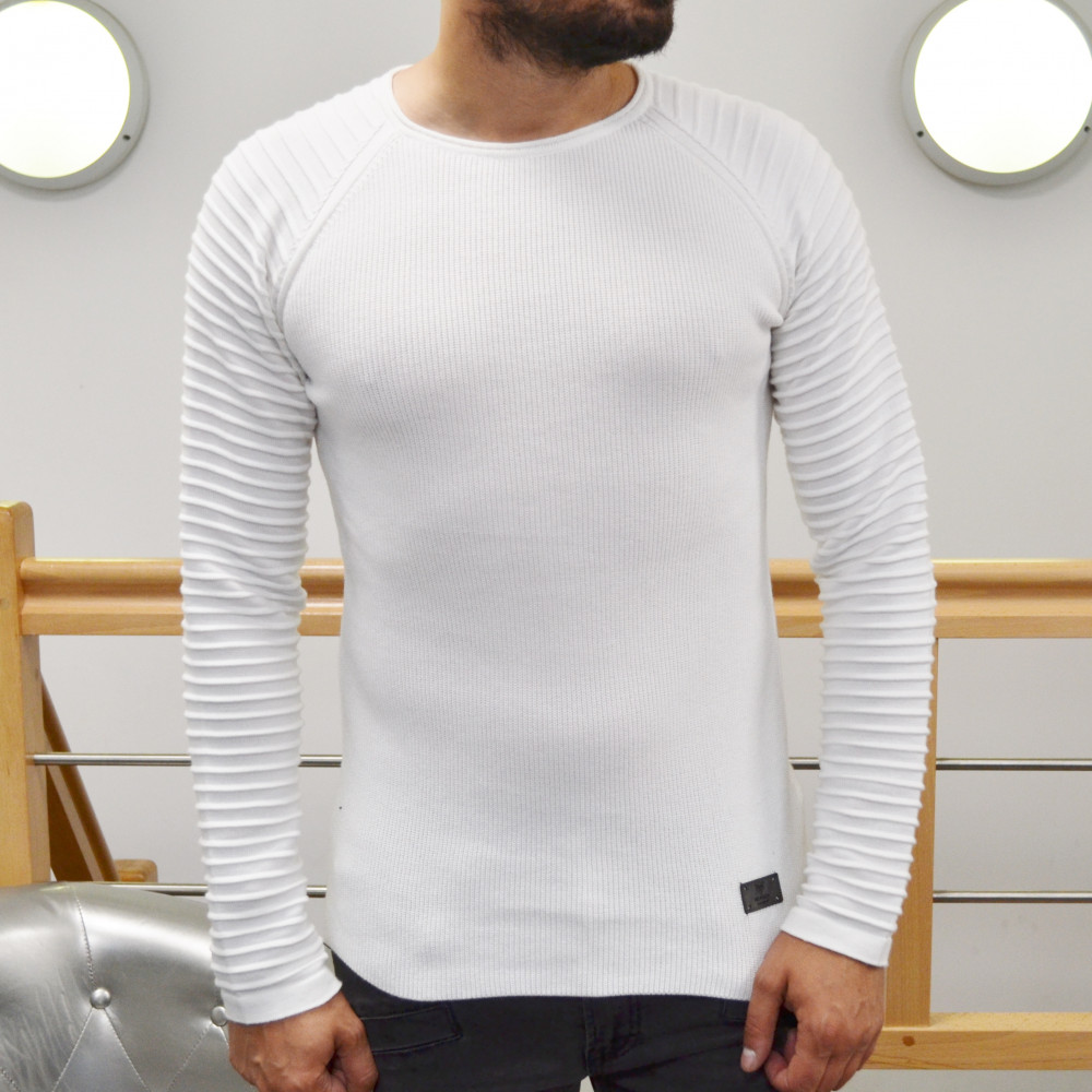 Pull blanc homme