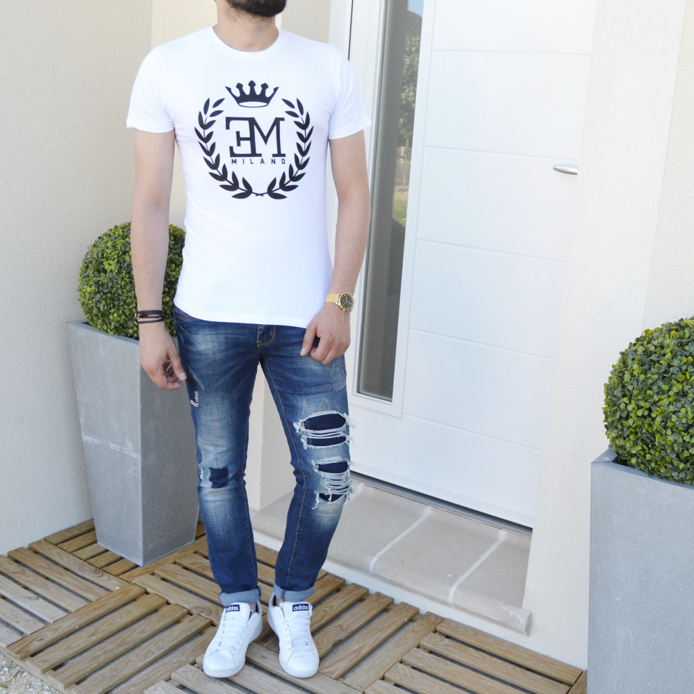 T-shirt italien Emporio Milano grand logo