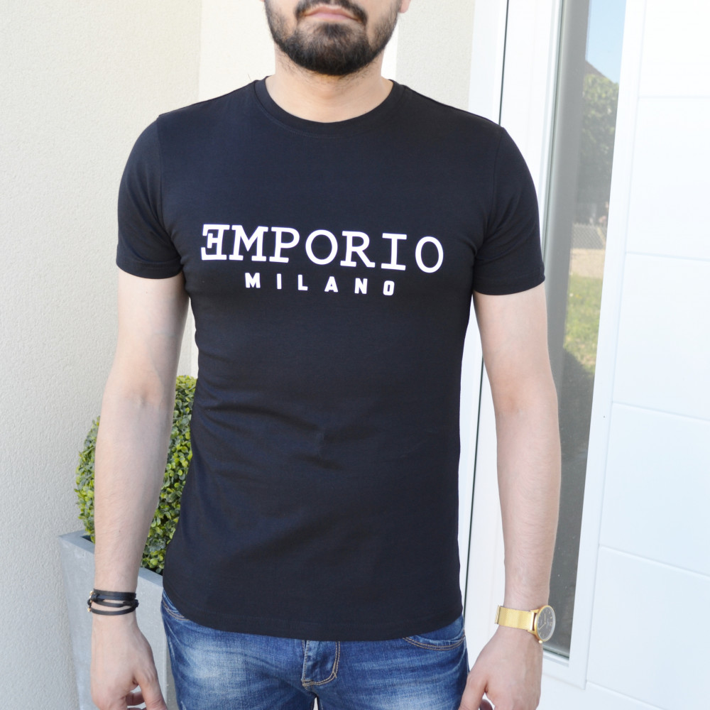T-shirt noir Emporio Milano