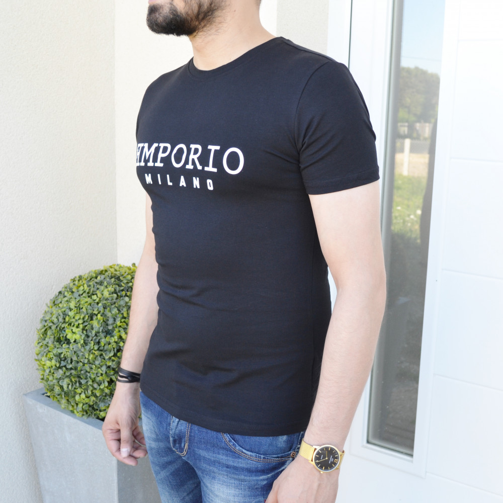 T-shirt noir Emporio Milano