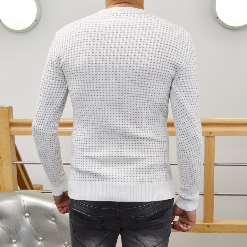 Pull homme blanc