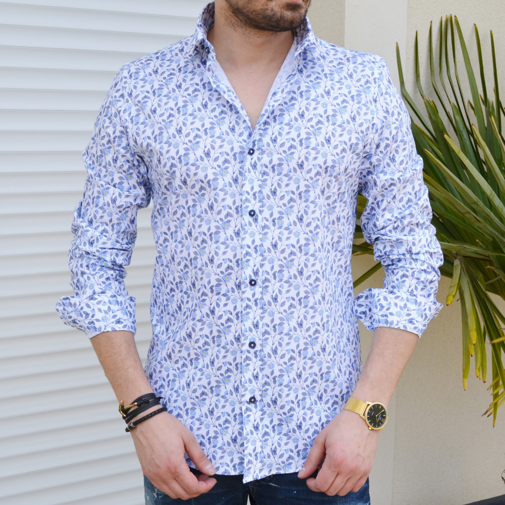 Chemise homme à fleurs Bellucci