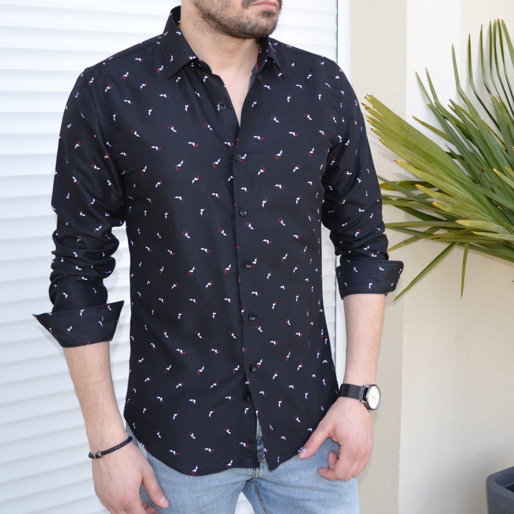 Chemise blanche slim fit voiliers