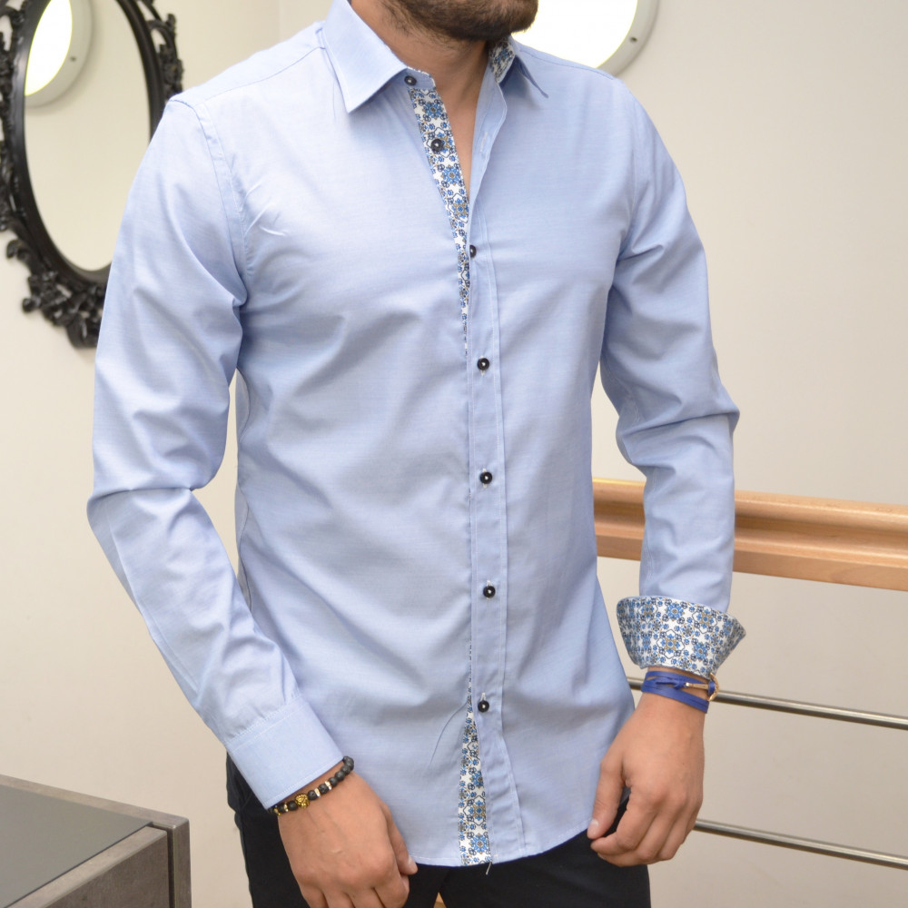 Chemise homme bleu ciel