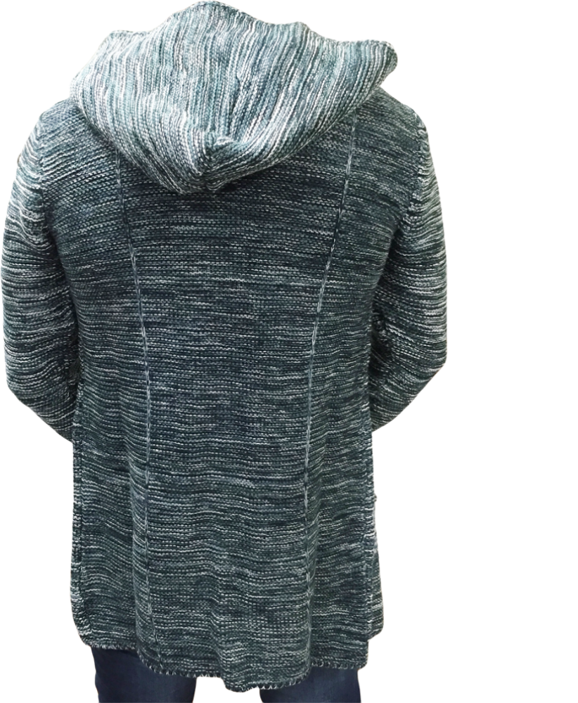 Gilet homme bleu en grosse maille