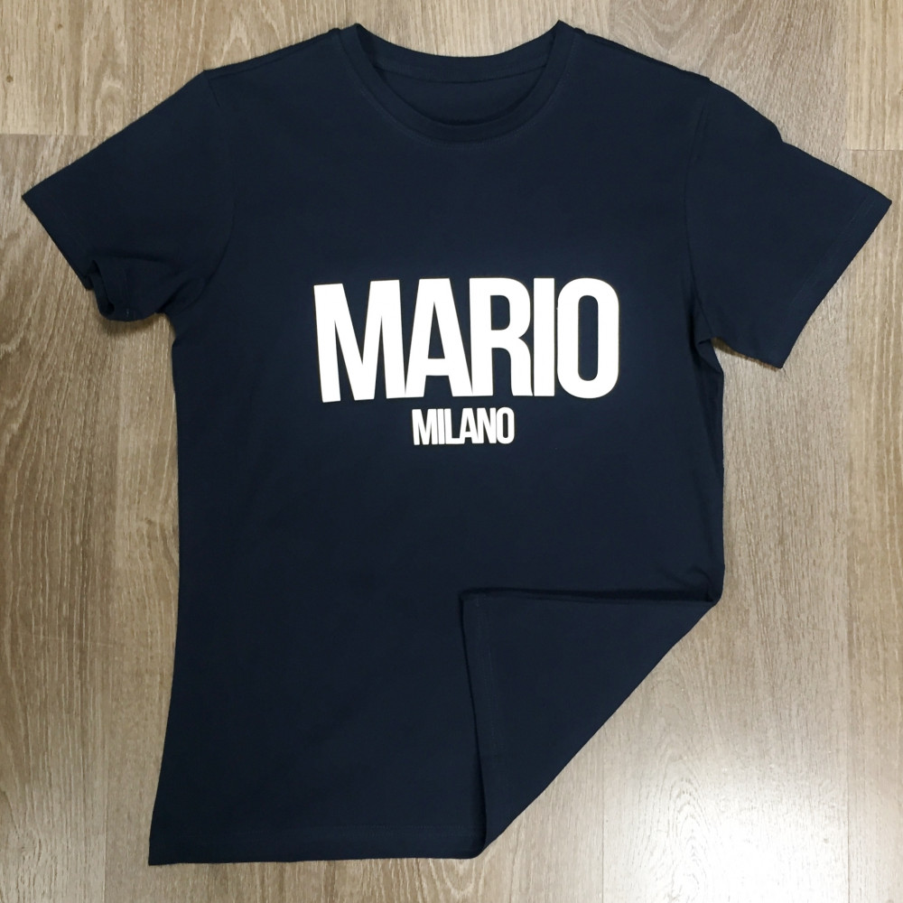 T-shirt Mario Milano basic bleu marine