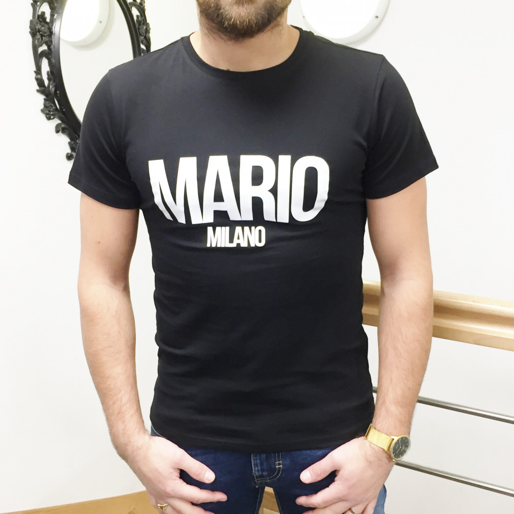 T-shirt noir Mario Milano basic