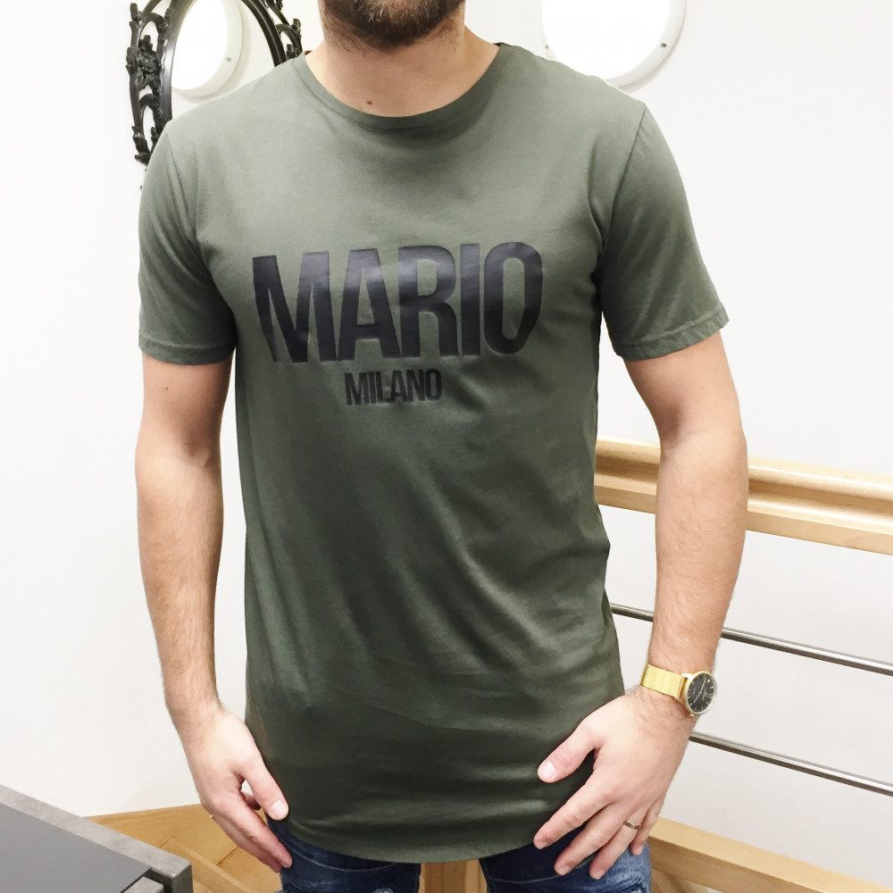 T-shirt khaki oversize Mario Milano