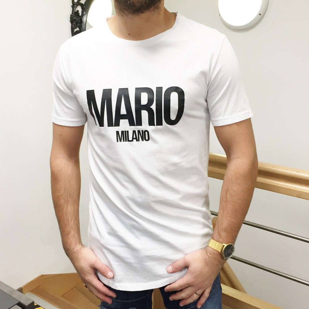 T-shirt Mario Milano blanc oversize